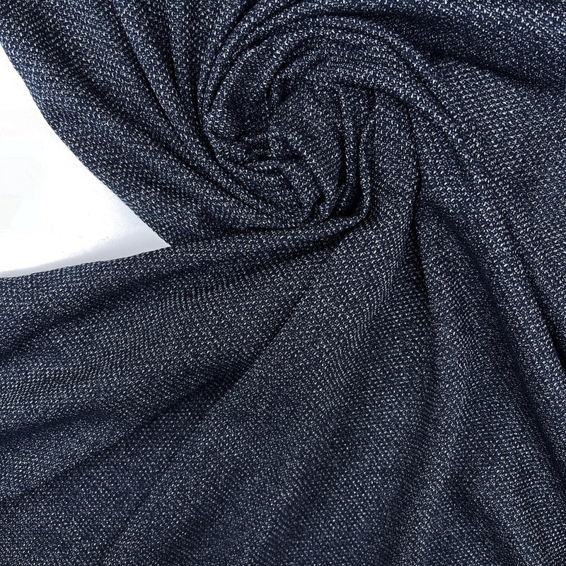 Viscose Knit Melange Blue Gray