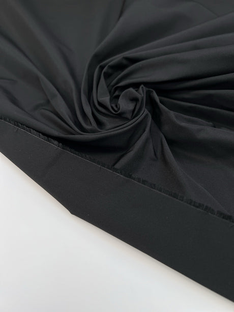 Black Polyamide Plain Weave Jacket Fabric