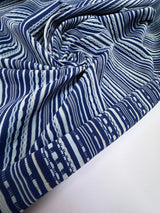 Polyamide Elastane Jacquard Knit Blue Striped