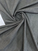 Wool Tweed Checked Black White