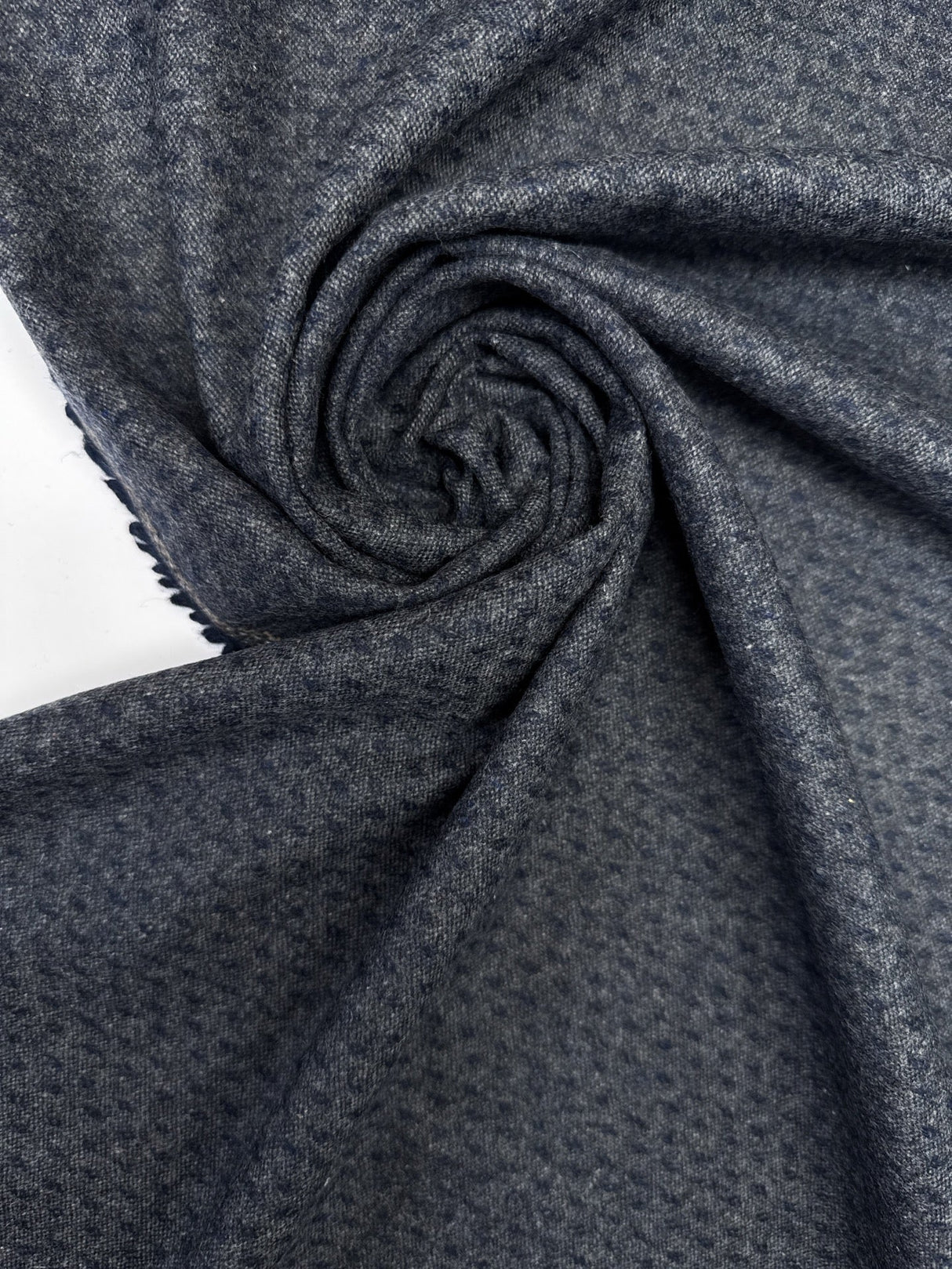 Wool Tweed Gray Blue Shades