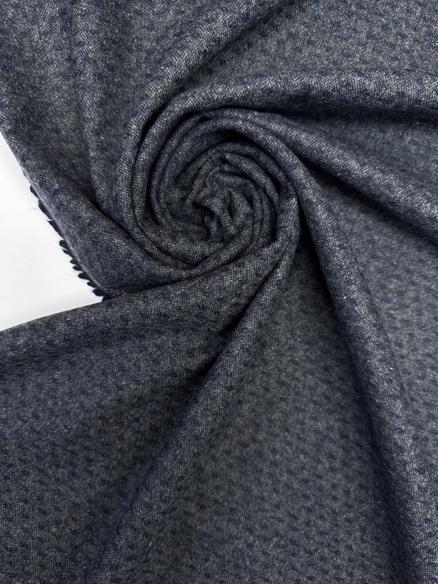 Wool Tweed Gray Blue Shades