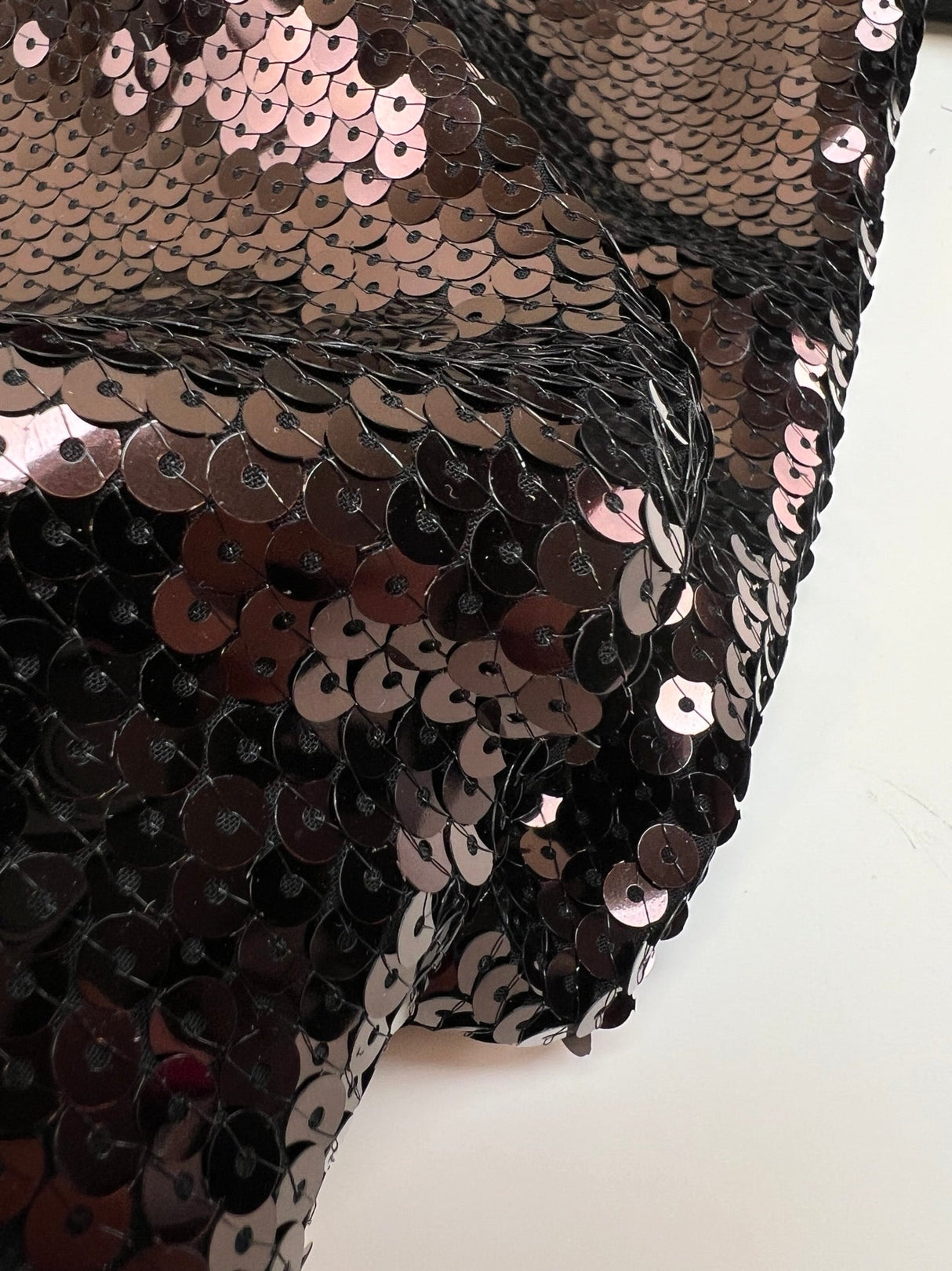 Polyamide Crepe with Sequins Brown Black