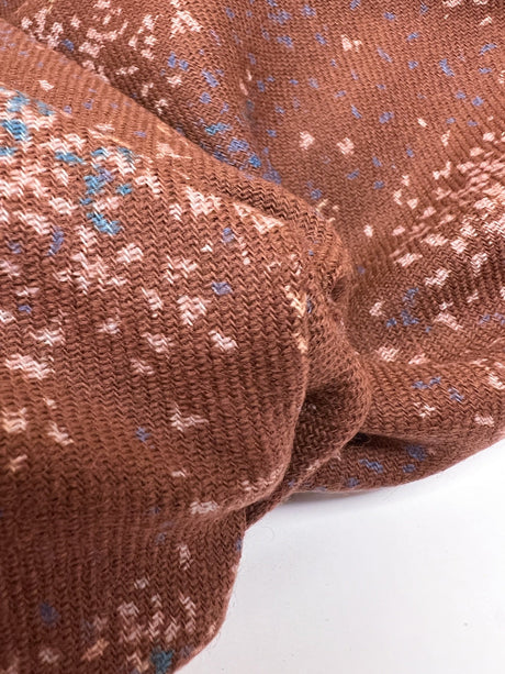 Printed Brown Beige Wool Tweed