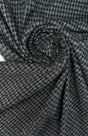 Acrylic Cotton Blend Jacquard Checked Gray Black