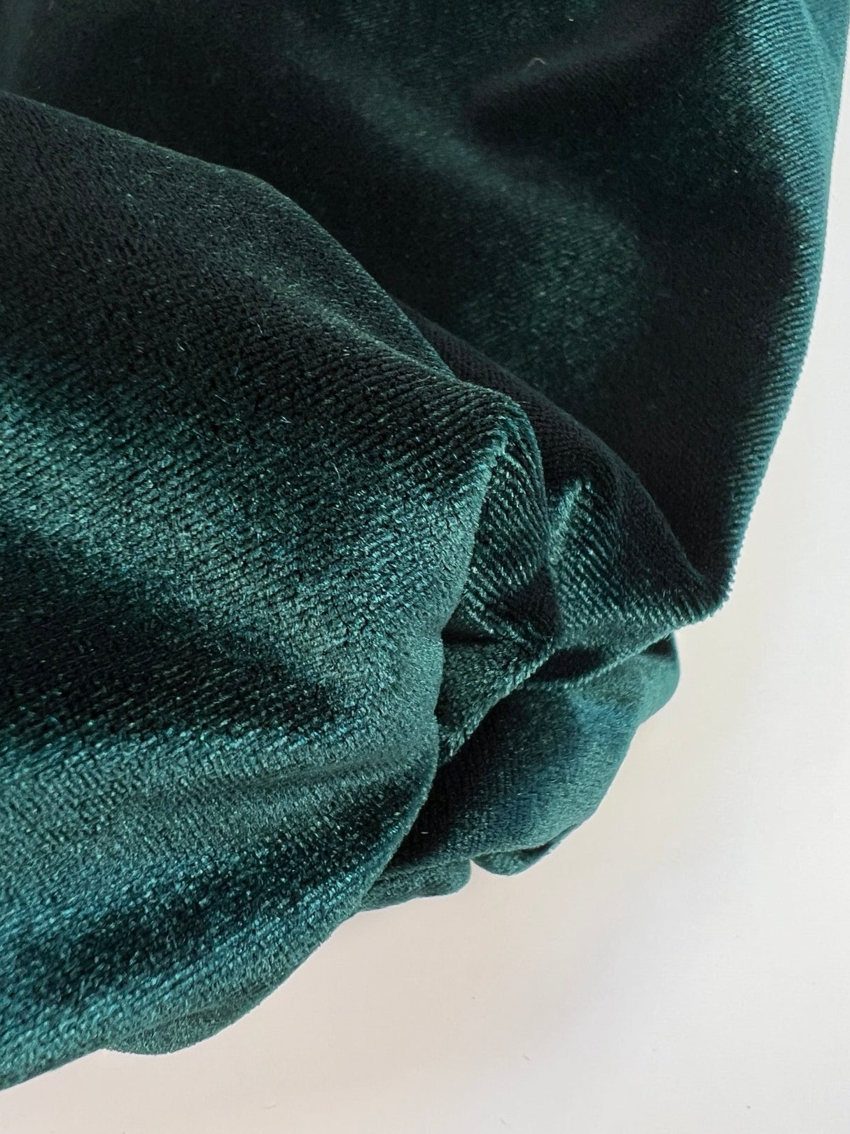 Green Velour Knitted Fabric