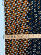 Printed Polyester Twill Brown Black