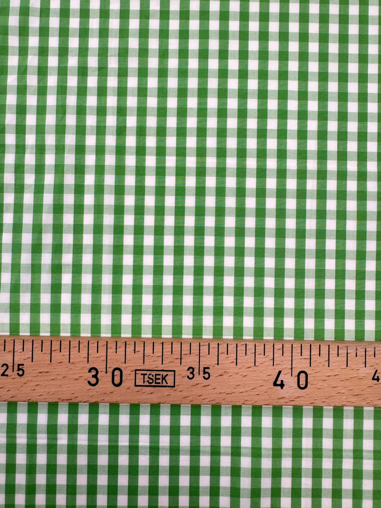 Cotton Poplin Checked Green
