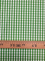 Cotton Poplin Checked Green