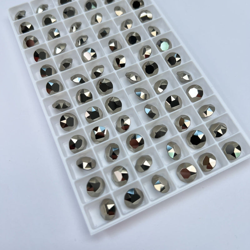 Silver Sewing Notions With Crystals
