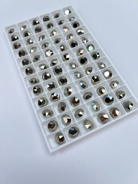 Silver Sewing Notions With Crystals