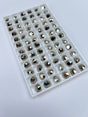 Silver Sewing Notions With Crystals