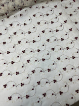 Embroidered Organza Polyamide Viscose Red Beige Black