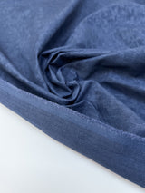 Cotton Viscose Abstract Purple Blue Fabric