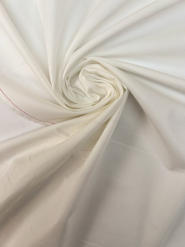 White Cotton Stretch Fabric