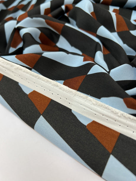 Polyester Sateen Printed Geometric