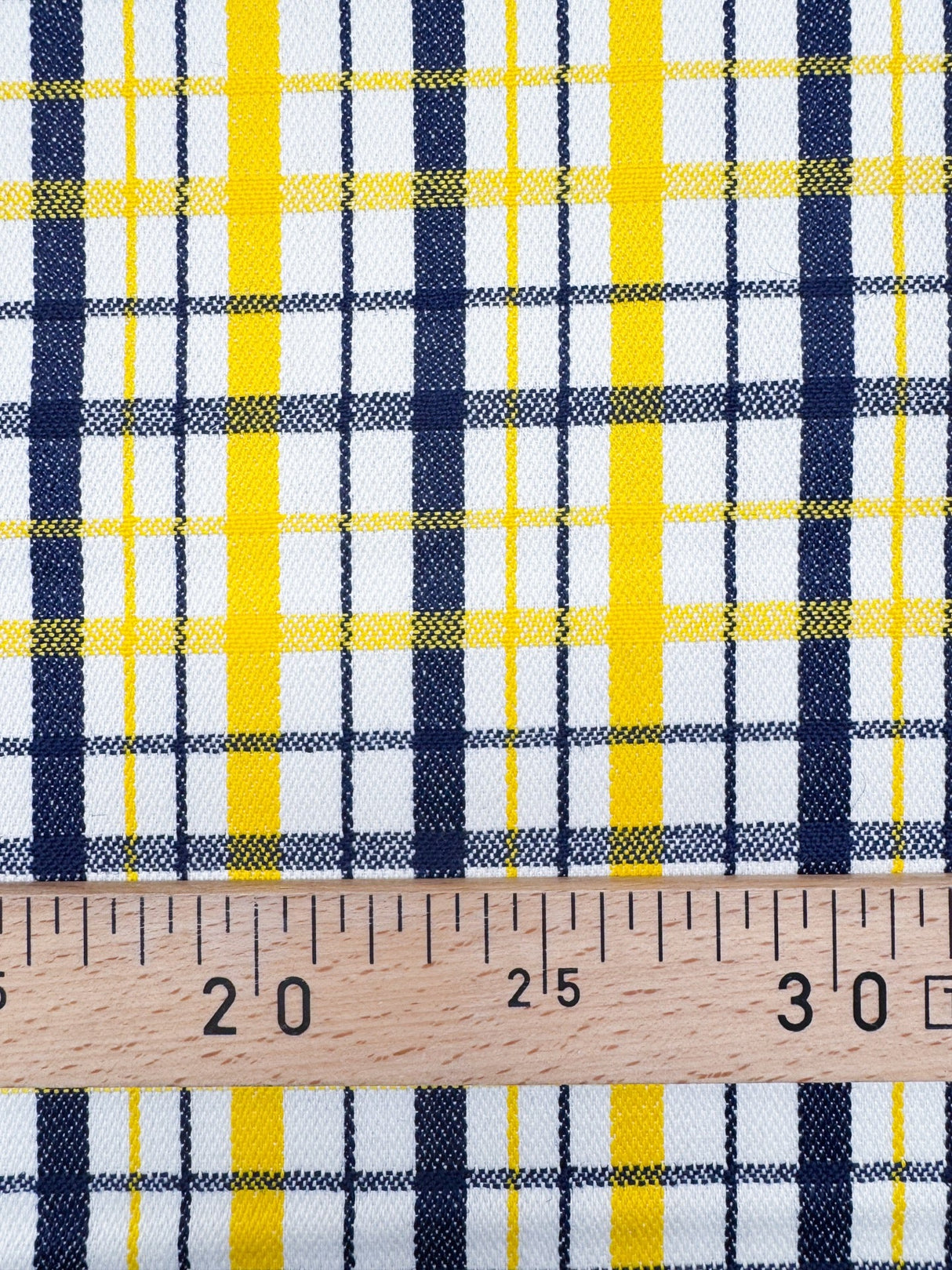 Checked Acrylic Cotton Wool Fabric