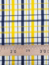 Checked Acrylic Cotton Wool Fabric