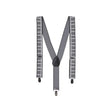 Adjustable piano print elastic suspenders with 1-inch straps