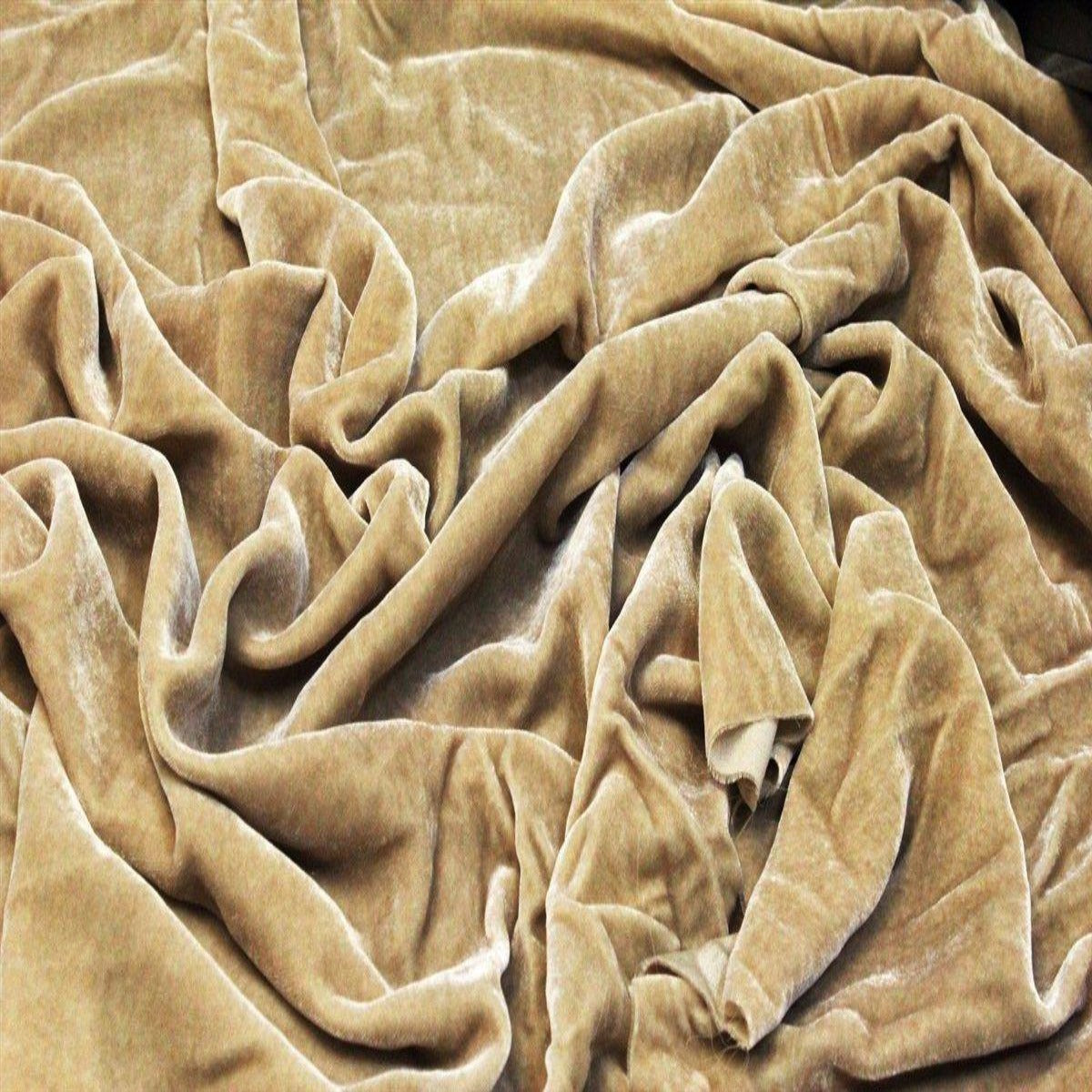 Silk Rayon Velvet Fabric - 80 Percent Rayon 20 Percent Silk, Velvet, 45" Width, 180 GSM (1 Yard)