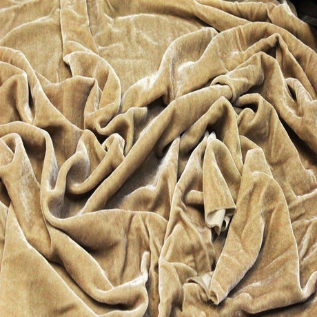 Silk Rayon Velvet Fabric - 80 Percent Rayon 20 Percent Silk, Velvet, 45" Width, 180 GSM (1 Yard)
