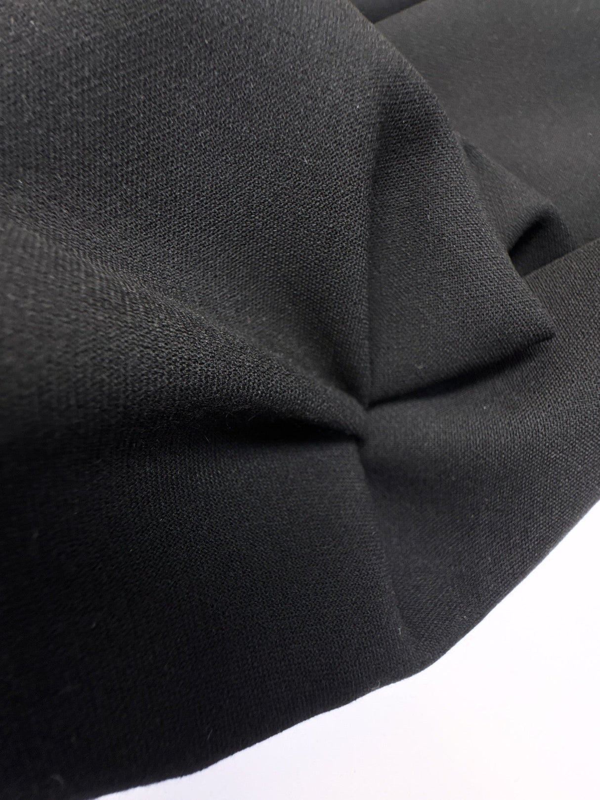 Black Polyester Viscose Cotton Crepe