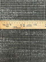 Cotton Wool Bouclé Houndstooth Check Gray-Beige