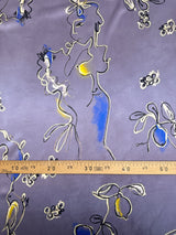Silk Sateen Printed Purple