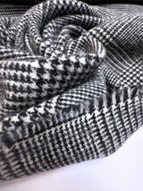 Wool Tweed Checked Gray Black