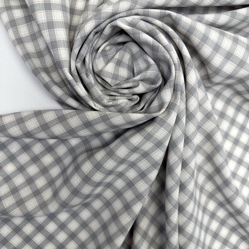 Viscose Woven Checked Multicolor