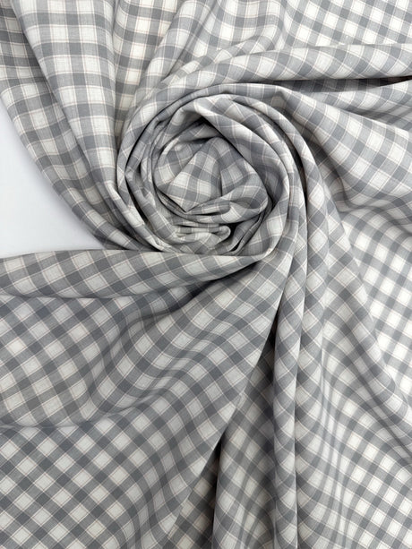 Viscose Woven Checked Multicolor