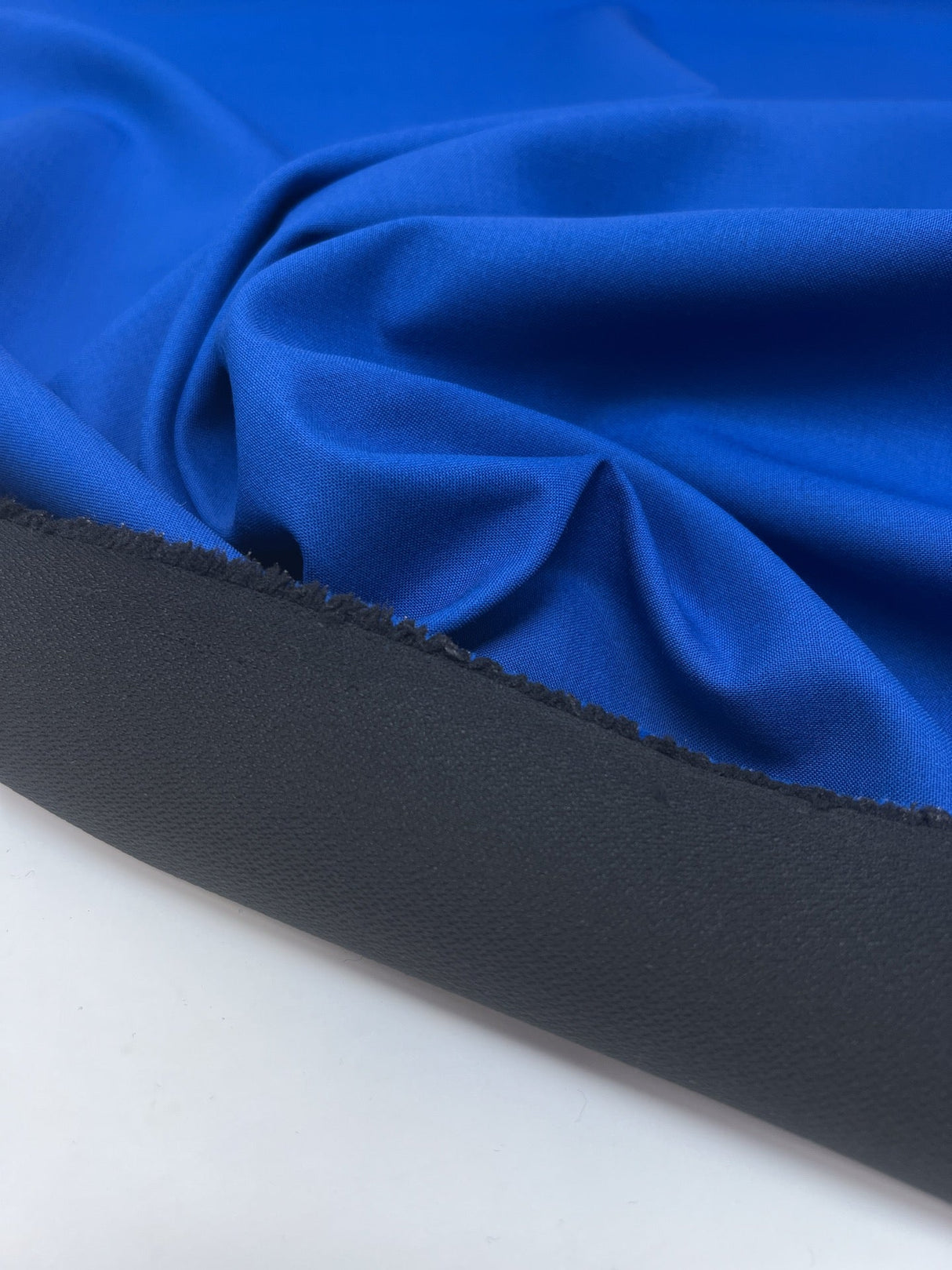Blue Wool Blend Fabric