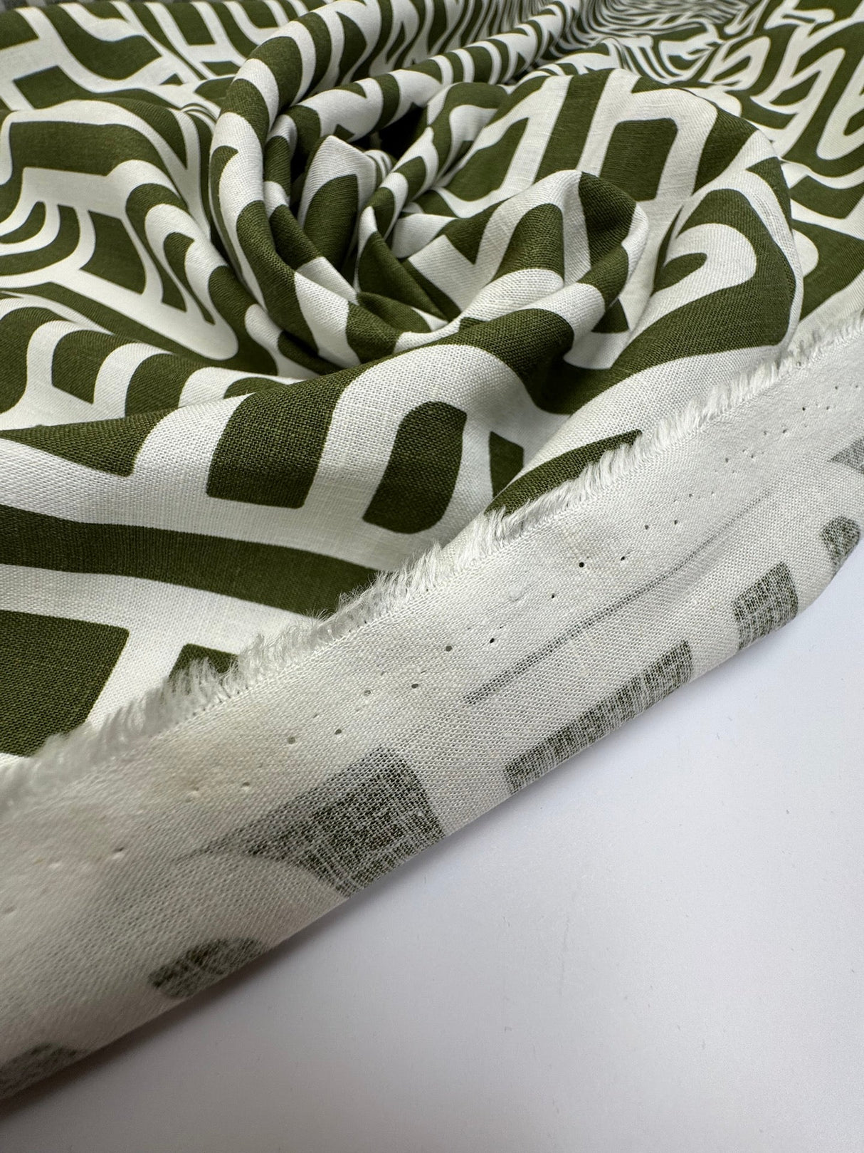Printed Linen Cotton Fabric