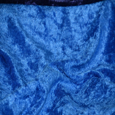 Panne Crush Stretch Velvet Polyester Fabric - Baby Blue, 60" Width, 2-Way Stretch (1 Yard)