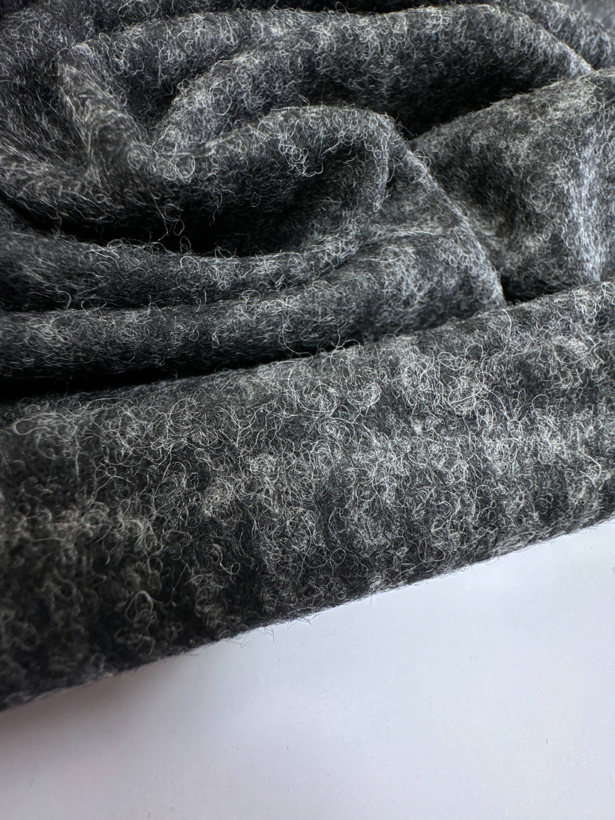 Wool Blend Jacquard Knit Gray Black