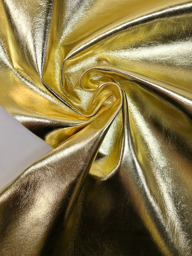 Golden Leather Coated Fabric