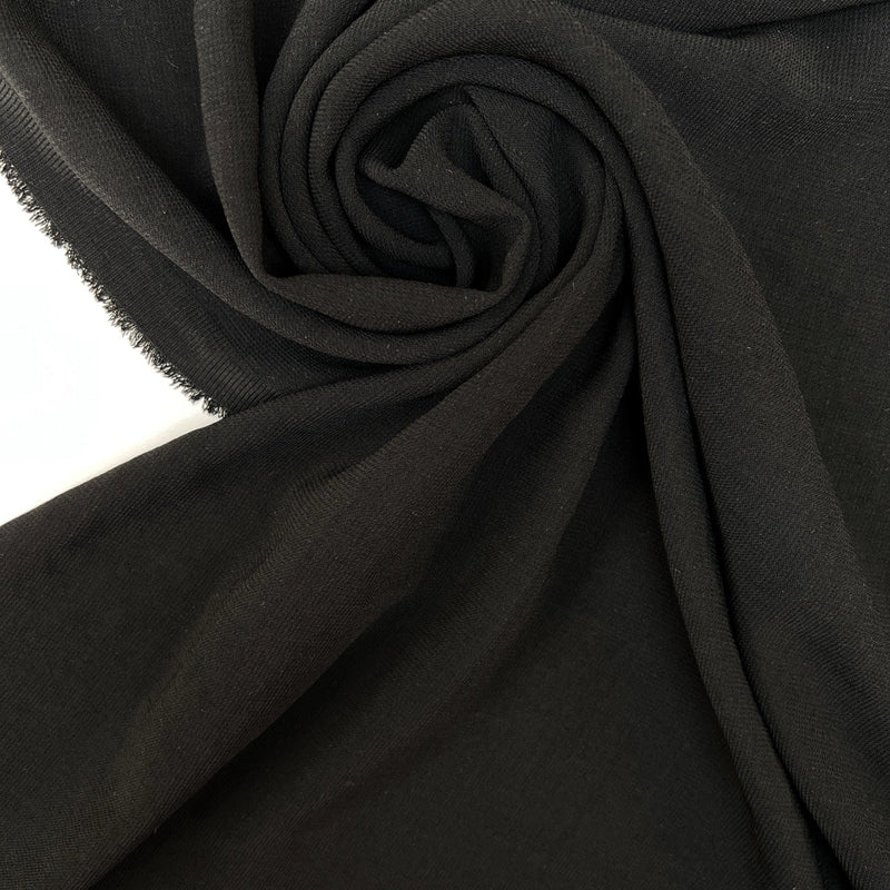 Black Polyester Elastane Twill