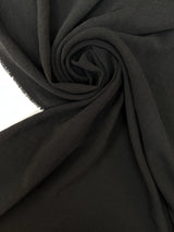 Black Polyester Elastane Twill