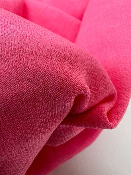 Pink Polyester Elastane Crepe