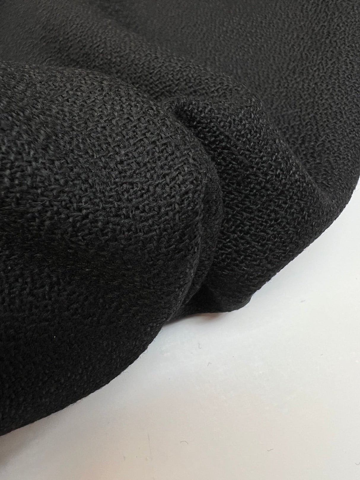 Wool Crepe Fabric Black
