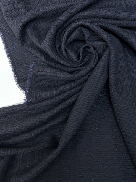 Blue Virgin Wool Piqué Blend