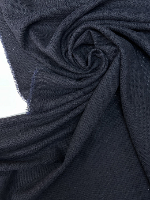 Blue Virgin Wool Piqué Blend