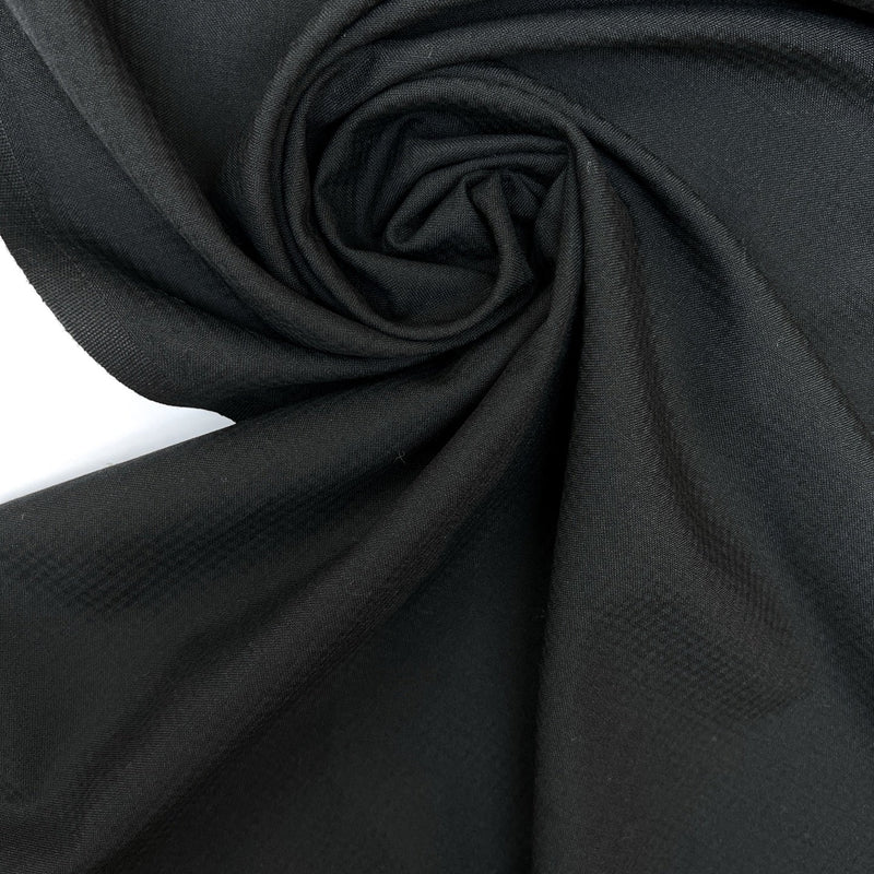Wool Polyester Gabardine Gray-Black