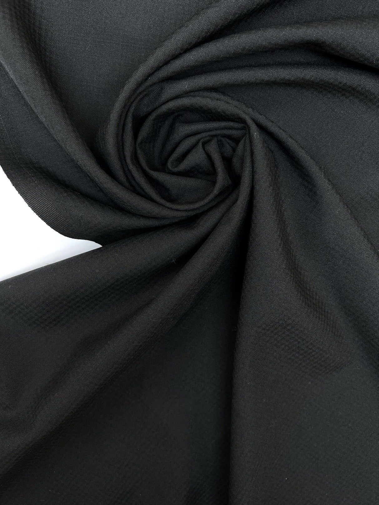 Wool Polyester Gabardine Gray-Black