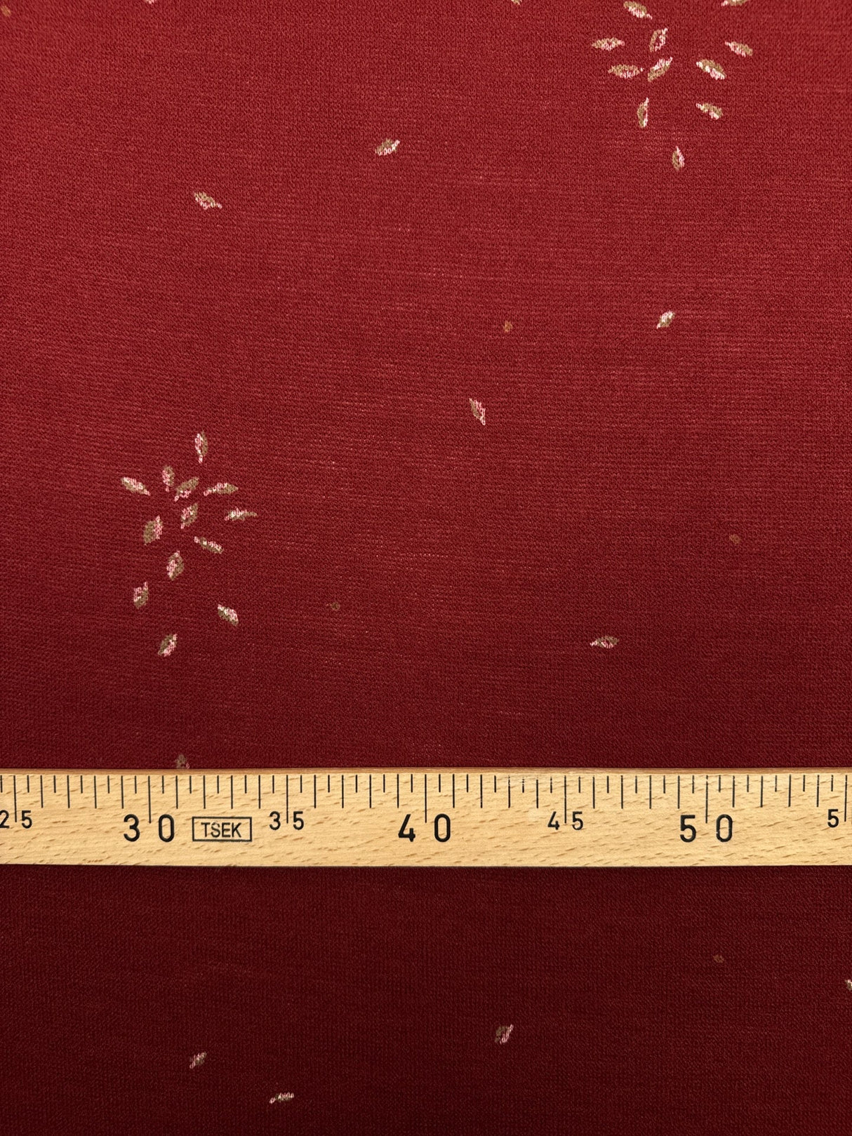 Acrylic Knitted Fabric Printed Red