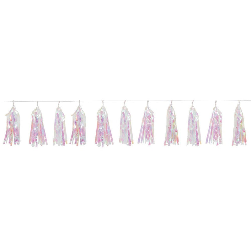 Foil Tassel Garland Iridescent 9ft