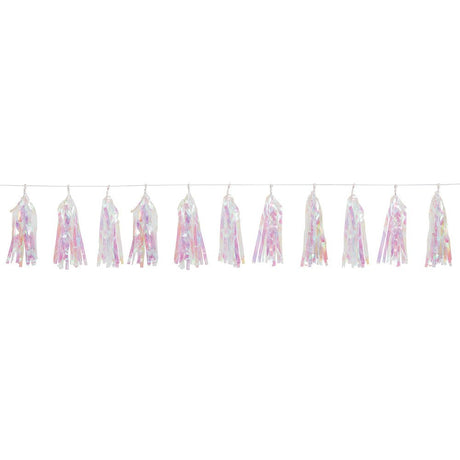 Foil Tassel Garland Iridescent 9ft