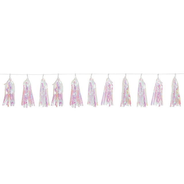 Foil Tassel Garland Iridescent 9ft