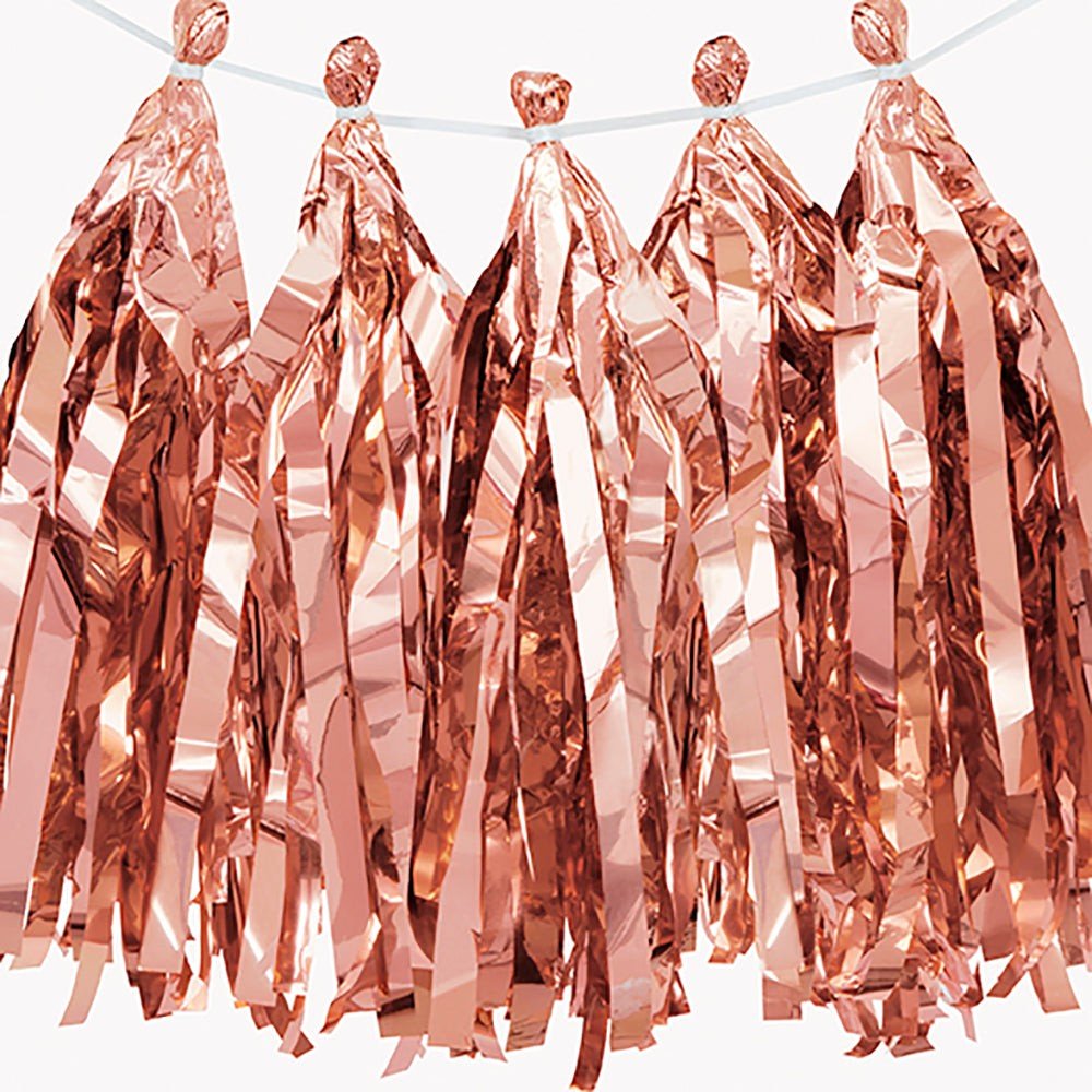 Foil Tassel Garland Rose Gold