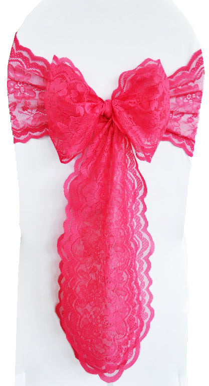 Lace Chair Sashes 9x108 Fuchsia